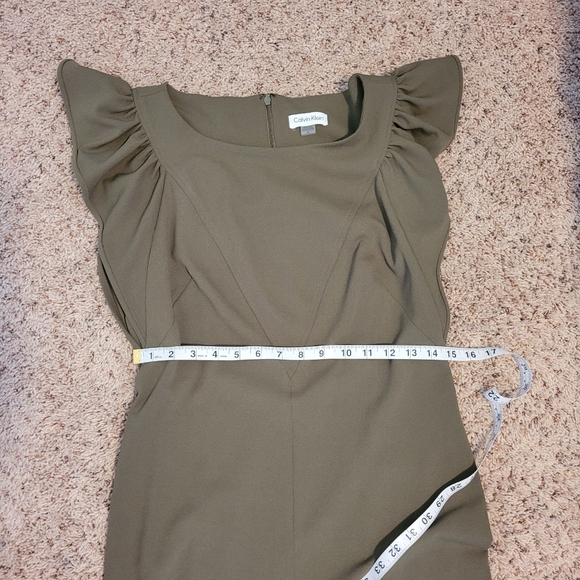 Calvin Klein Olive Green Wide-Leg Jumpsuit Women's Size 8 - Picture 11 of 15